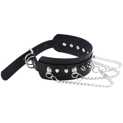 Punk Rivets Chained Choker