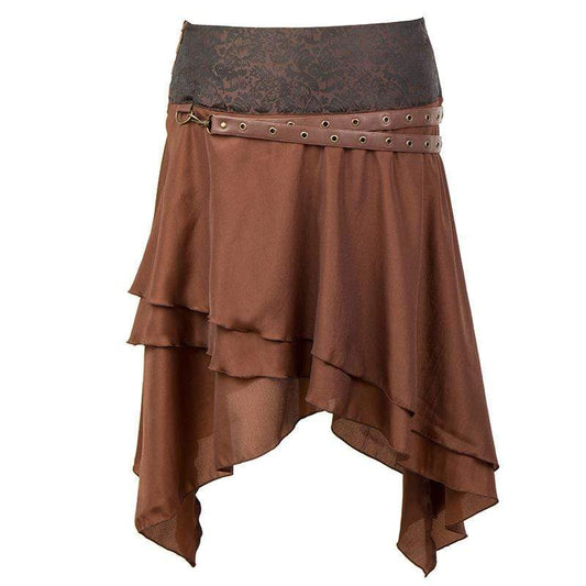 Steampunk Layered Skirts With Strap