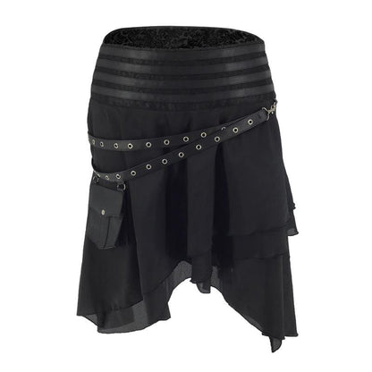 Steampunk Layered Skirts With Strap
