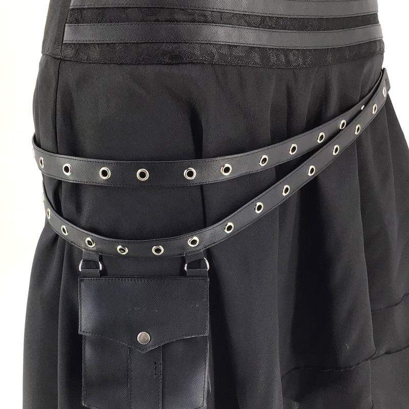 Steampunk Layered Skirts With Strap