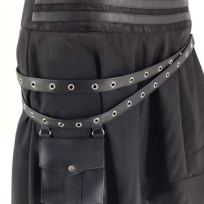 Steampunk Layered Skirts With Strap