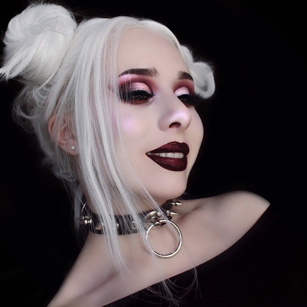 Punk PU Leather Choker With O-rings