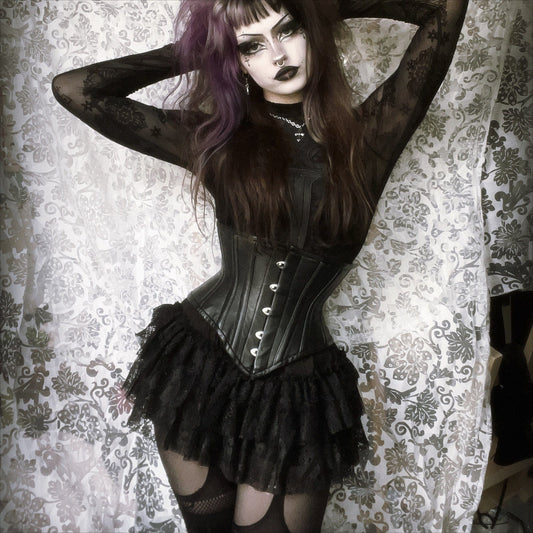 Gothic Cross Flocking Mesh Sheer T-shirt