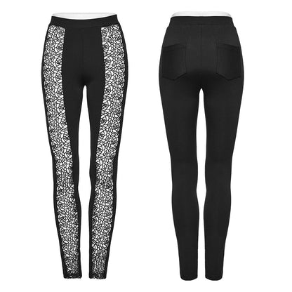 Gothic Floral Cutout Leggings