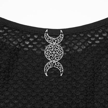 Gothic Moon Mesh Tank Top