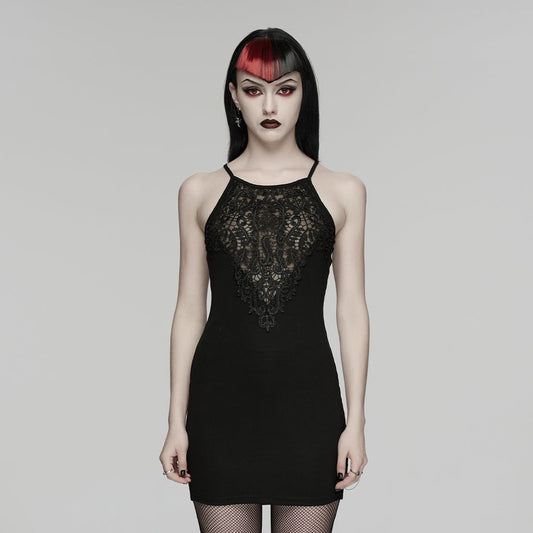 Gothic Sheer Slim Fitted Slip Dress