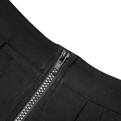 Grunge Crisscross Short Pleated Skirt