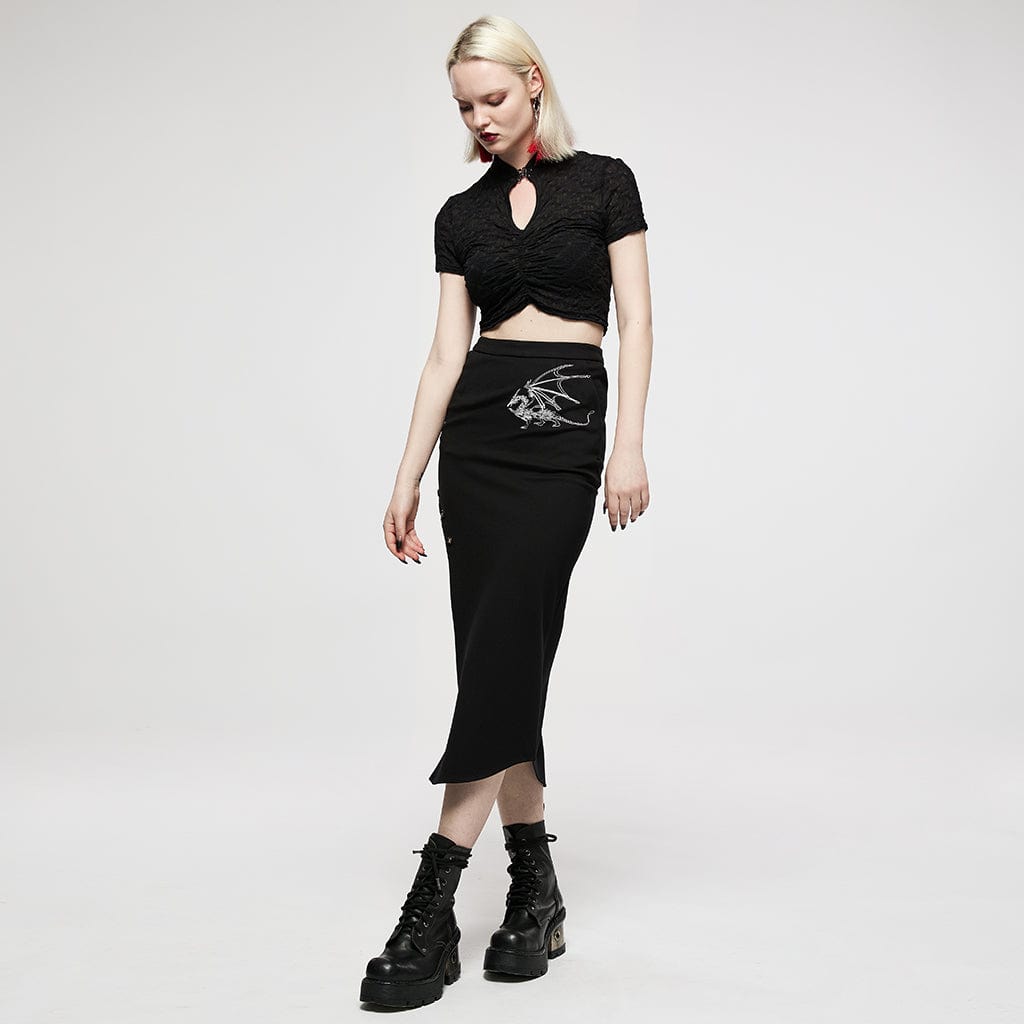 Grunge Cutout Ruffles Short Sleeved Crop Top