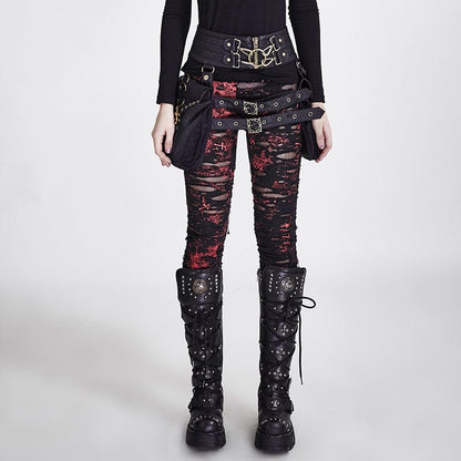Punk Ripped Black Leggings
