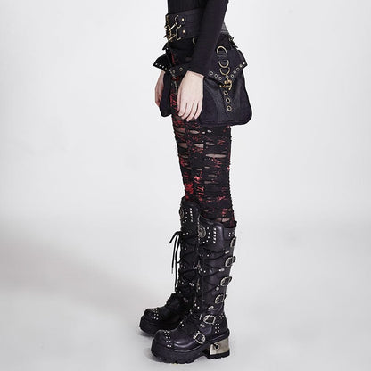 Punk Ripped Black Leggings
