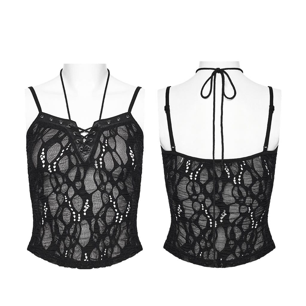 Punk Ripped Sheer Bustier
