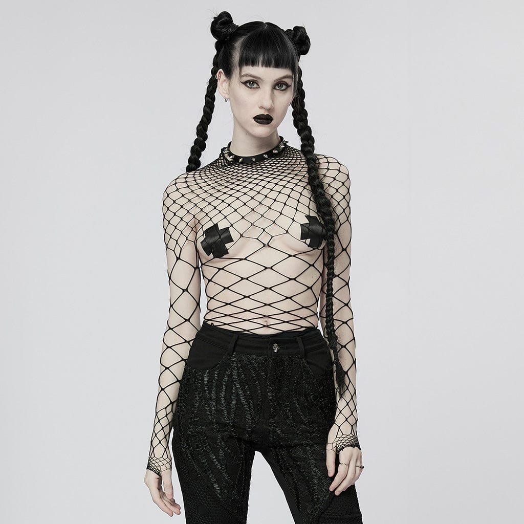 Punk Sheer Mesh Bodysuit