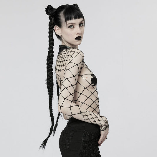 Punk Sheer Mesh Bodysuit