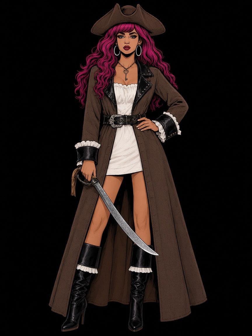 deluxe 4pc pirate captain