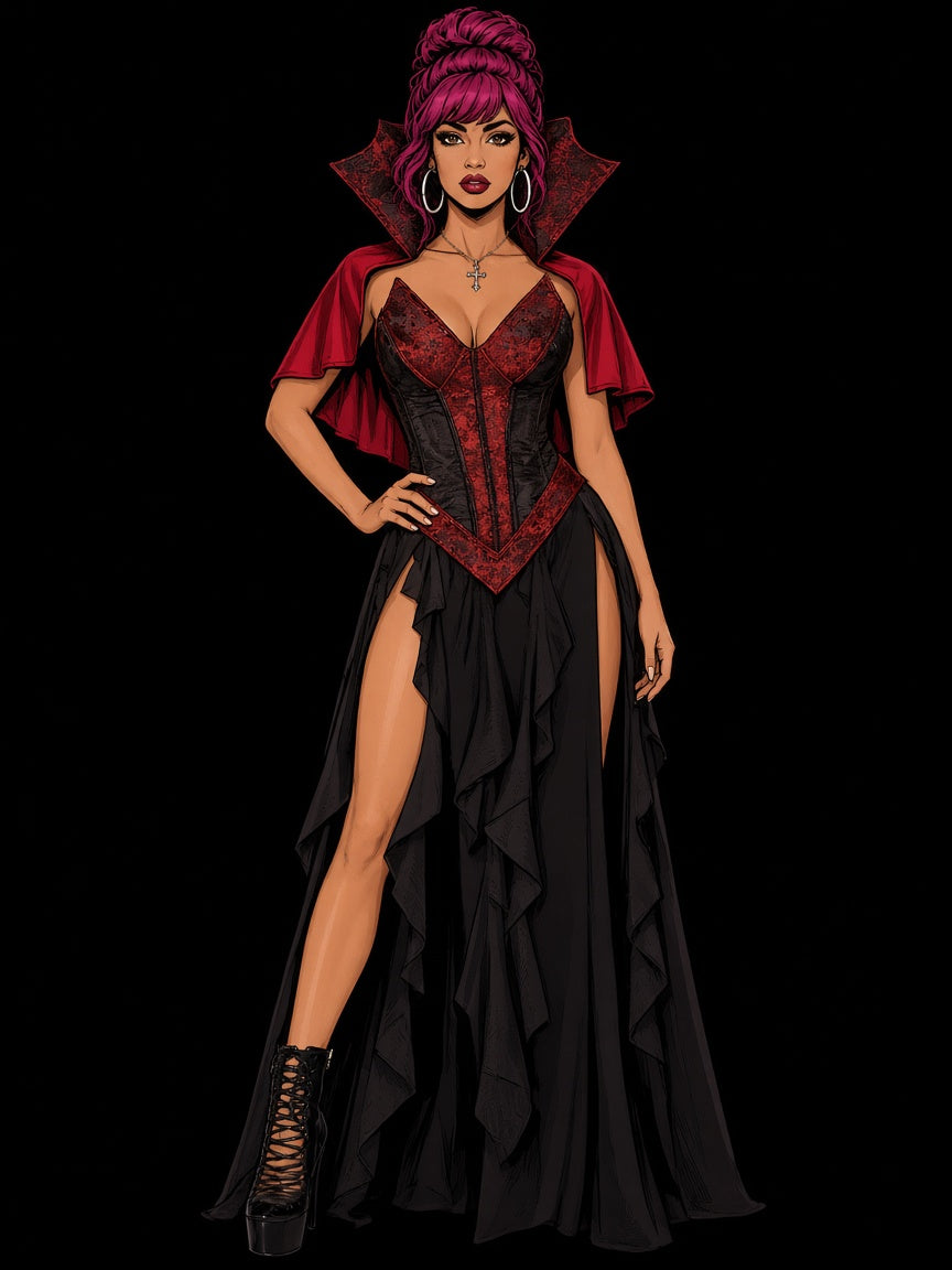 crimson vampire dress