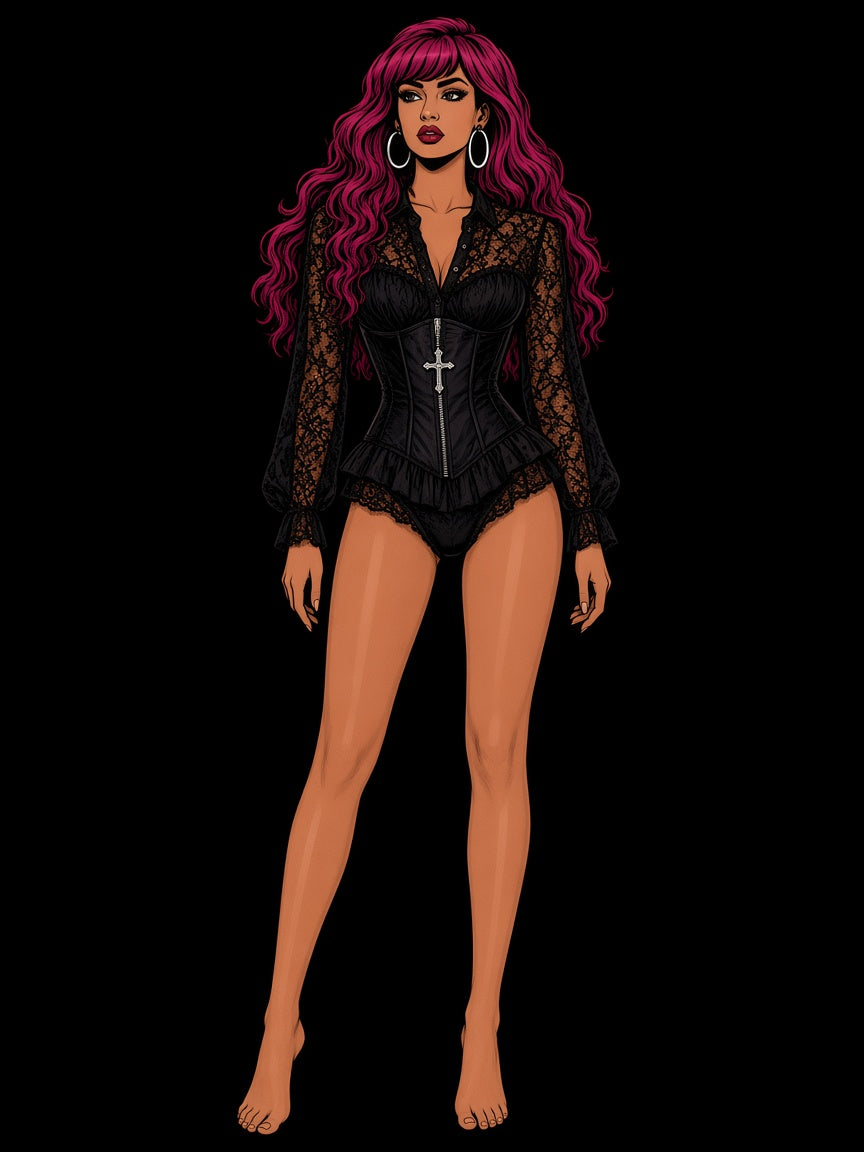 gothic ruffled lace