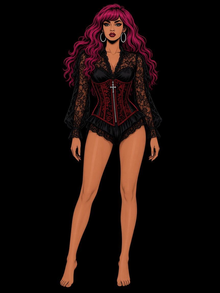 gothic ruffled lace