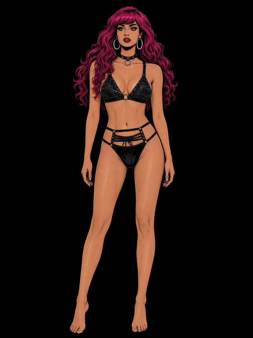 gothic strappy butterfly