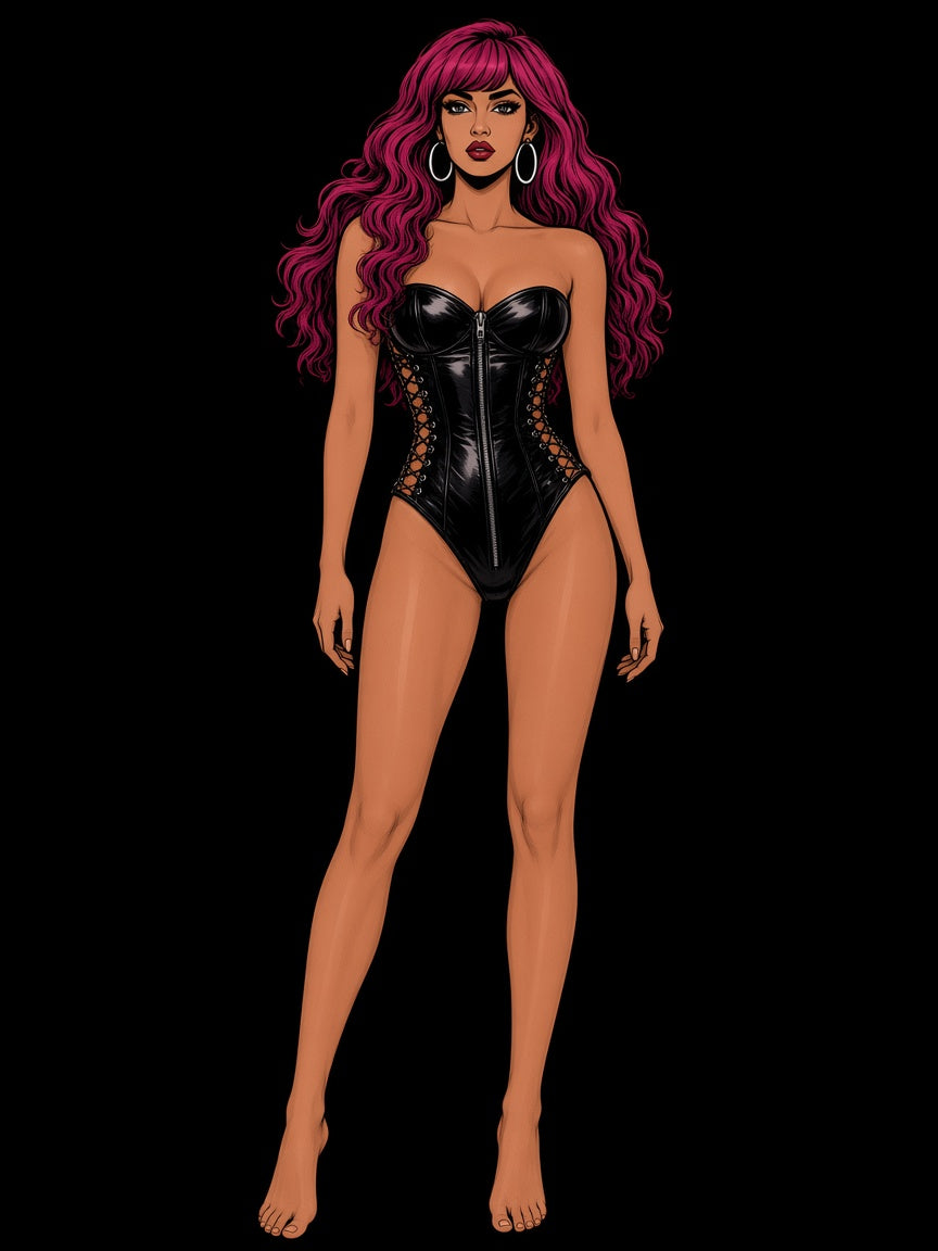 gothicirregularlaceupzipoverbustcorset