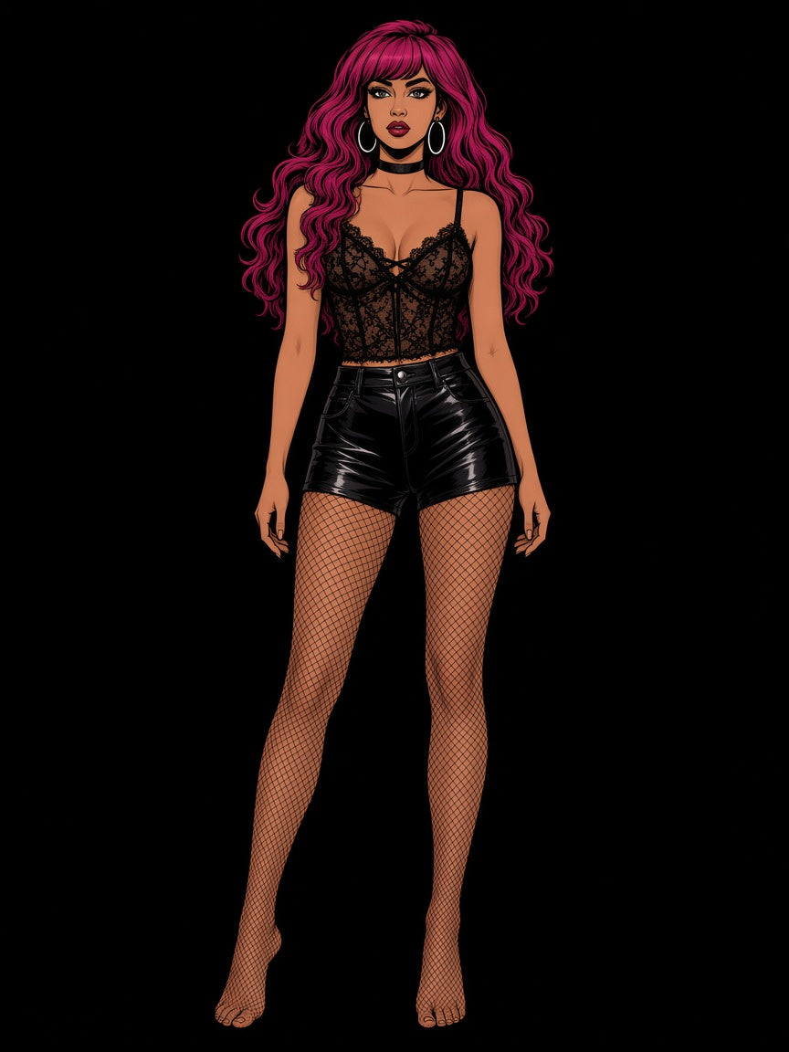 Punk Ripped Sheer Bustier